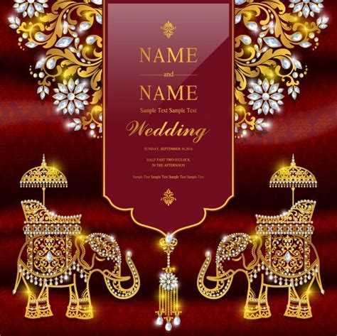 Premium Vector Wedding Invitation Card Templates Indian Wedding