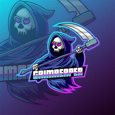 Premium Vector Grim Reaper Sport Mascot Logo Design