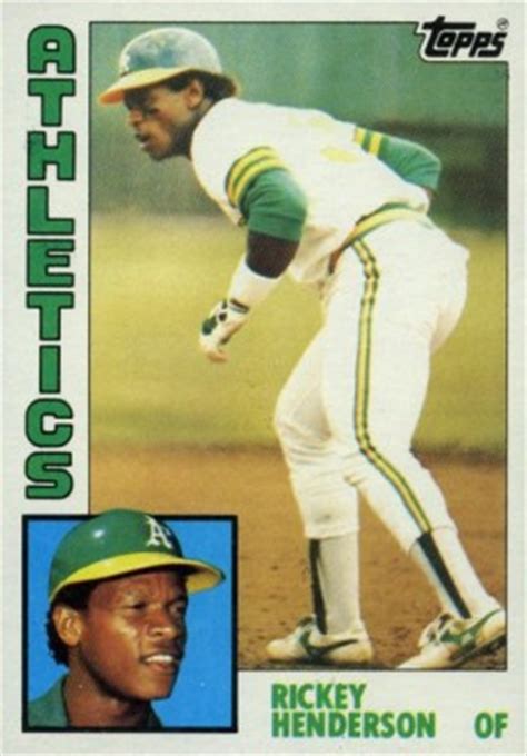 But what solidified his place in baseball history was his love for the game. 1984 Topps Rickey Henderson #230 Baseball Card Value Price ...