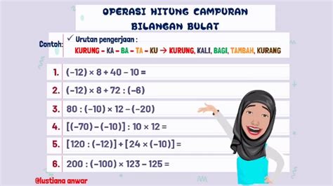 Contoh Soal Operasi Hitung Bilangan Bulat Dan Jawabannya Master School