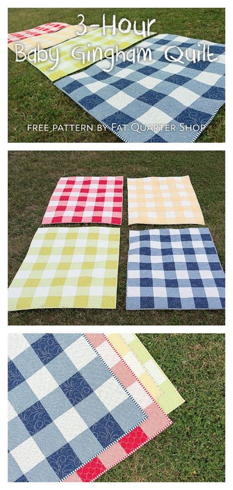 The 3 Hour Baby Gingham Quilt Free Sewing Pattern And Video Tutorial