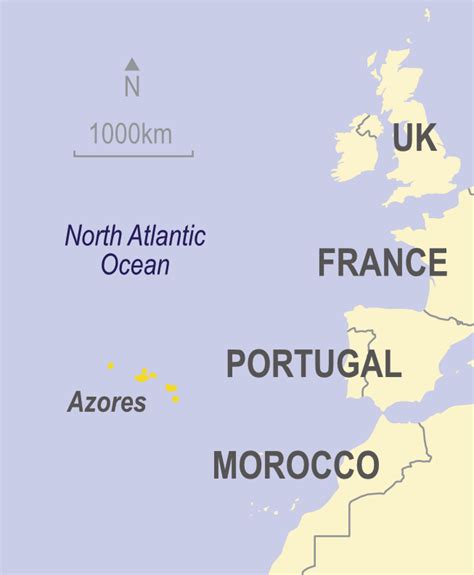 Azores Location On World Map