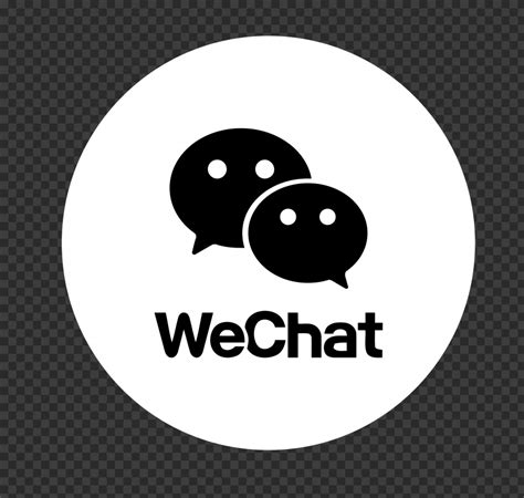 Round Black And White Wechat App Logo Icon Citypng