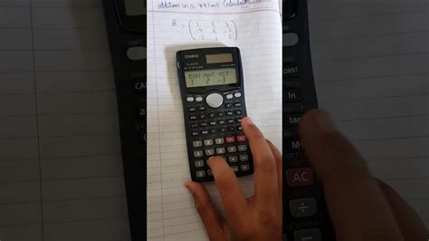 How to calculate matrix inverse on a calculator fx991mx - YouTube