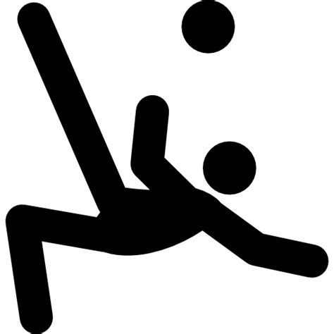 Free Icon Football Player Kicking Ball Upward