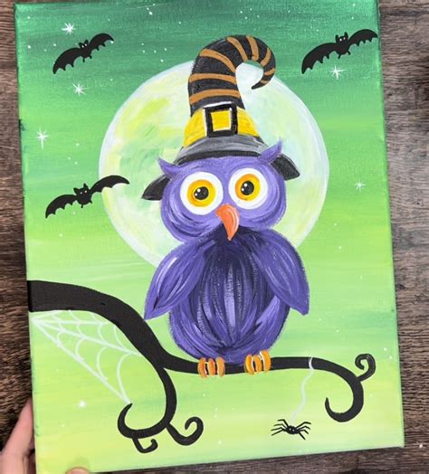 Halloween Owl Acrylic Painting Tutorial Tracie Kiernan Step By