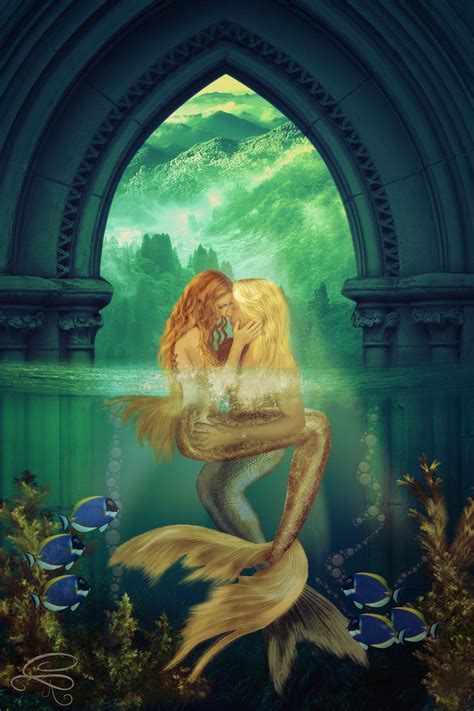Sea Couple In Love By Sprsprsdigitalart On Deviantart Mermaid Art