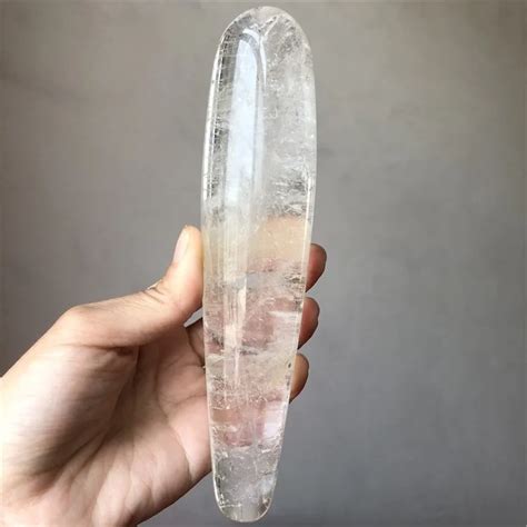 clear quartz crystal stone wand large long natural clear quartz crystal massage wand yoni wand