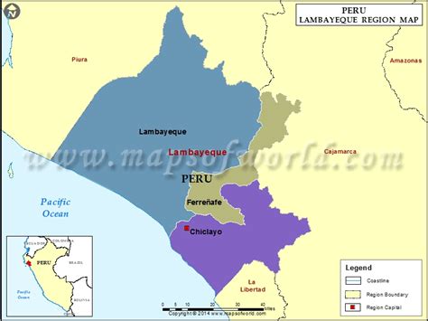 Lambayeque Peru Map Lambayeque Map