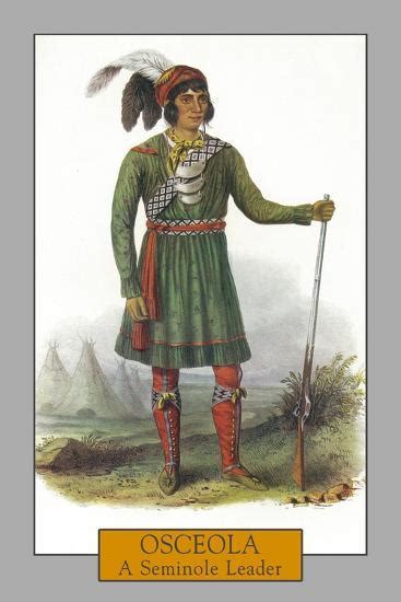 Osceola Portrait Of A Seminole Leader C1844 Poster Lantern