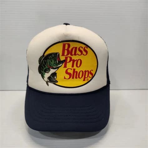 Vintage S Bass Pro Shops Mesh Trucker Snapback Hat Fishing Hunting