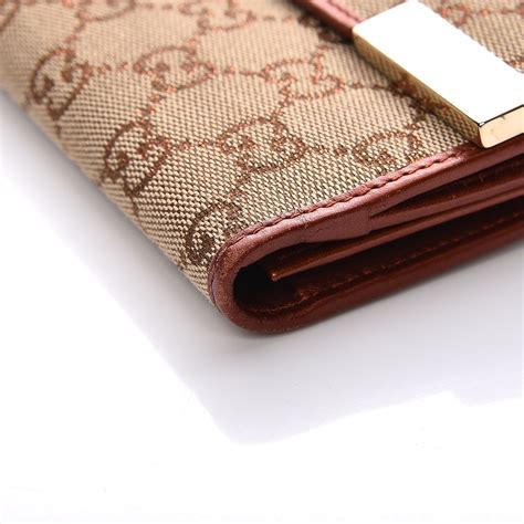 Gucci Monogram Continental Wallet Bronze 208825 Fashionphile