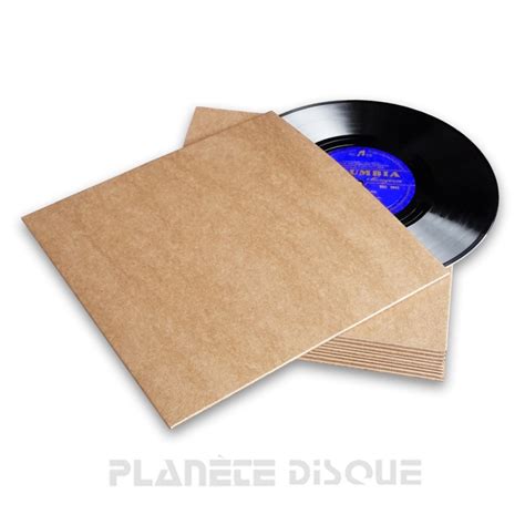 25 Raw Kraft Record Jackets With Spine For 10 Inch 25 Cm