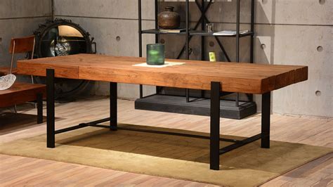 Modern industrial style dining table. Industrial & Wood Modern Rustic Dining Table - Industrial ...