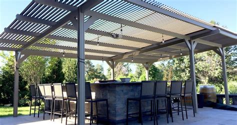 Smart Louvered Pergola Patio Covers Are Adjustable Rotating Louvers