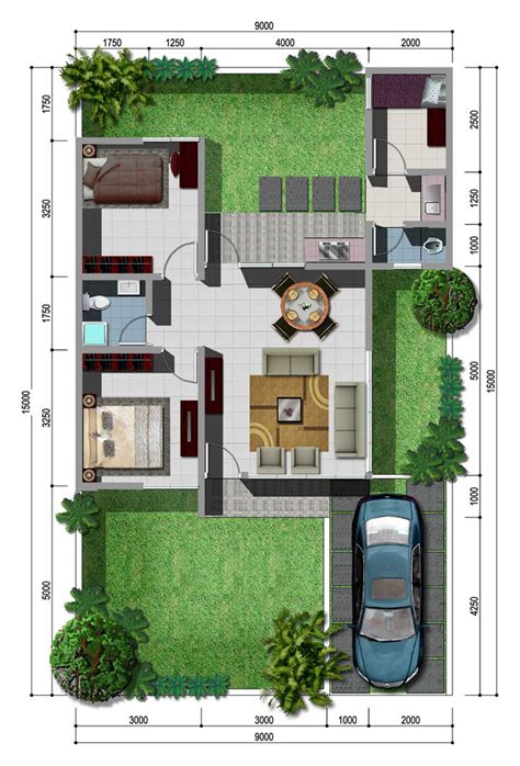 50 Sketsa Denah Rumah Minimalis Type 60 Sun Ebank