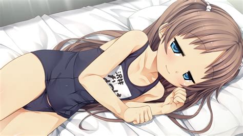 Cura Sawai Natsuha Monobeno Highres 1girl Bed Blue Eyes Blush