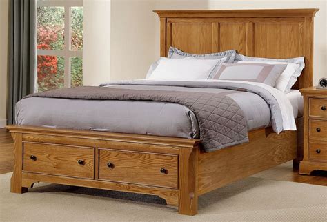 Forsyth Medium Oak Queen Panel Storage Bed From Vaughan Bassett Coleman Furniture
