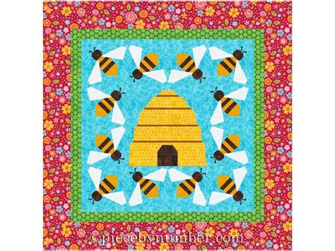 Honey Bee Paper Piecing Quilt Block Pattern Pdf 3 6 And 12 Etsy Canada In 2023 Paper Piecing