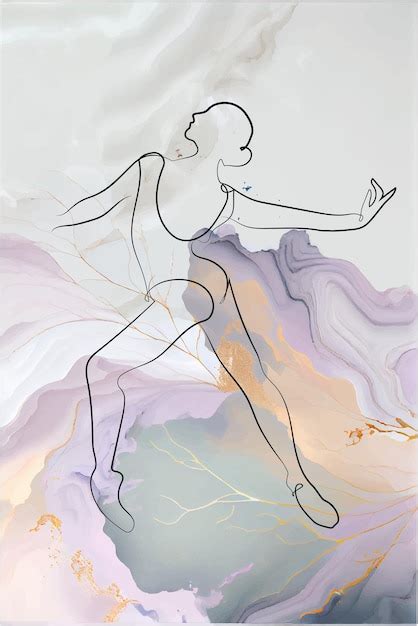 Premium Vector Sketch Of A Woman In A Dress Ballet Dancer Line Art
