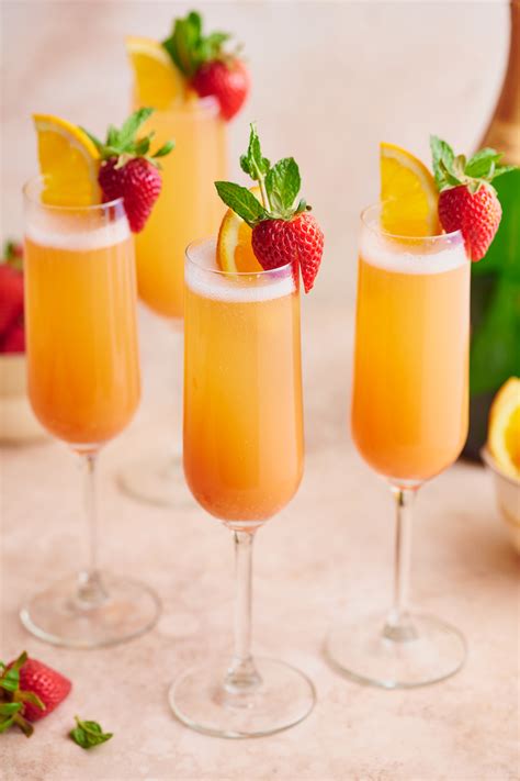 Sunrise Strawberry Mimosa Recipe Baker By Nature