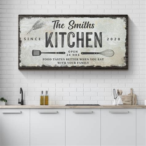 Kitchen Sign Kitchen Decor Personalized Custom Sign Kitchen Etsy
