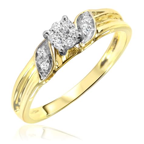 110 Carat Tw Diamond Womens Engagement Ring 10k Yellow