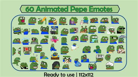 60 Animated Pepe Emotes Pack For Twitch And Discord 1 Twitch Meme