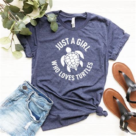 Just A Girl Who Loves Turtles Turtle Shirt Turtle Lover Etsy
