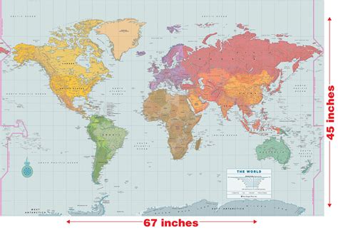 Buy Extra Large World Wall Map Laminated X Online At