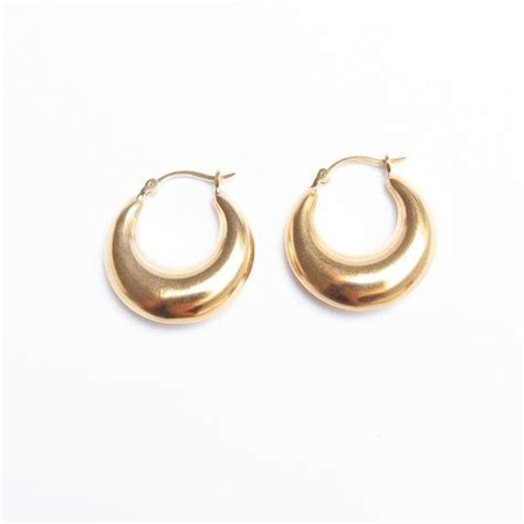 Say hello to our medium thick, chunky, and hollow silver hoops. Thick Silver hoops - creole - earrings - gold hoops ...