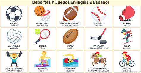 Deportes Y Juegos En Inglés Y Español Vocabulario De Los Deportes En