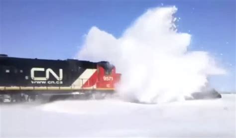 Watch Awesome Powerful Trains Plow Through Snow Unofficial Networks