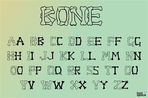 Bone Font Haunted House Fonts Fontspace