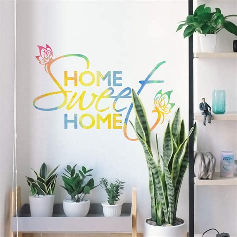 Watercolour Home Sweet Home Wall Sticker Wall