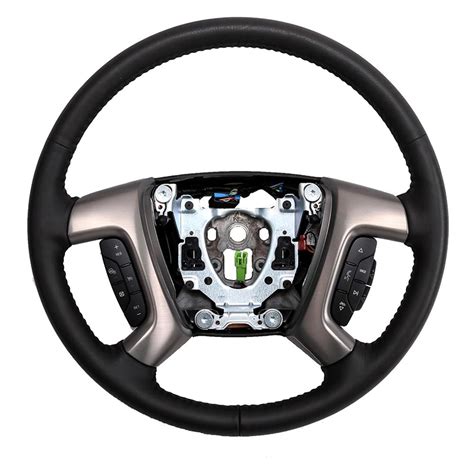 Acdelco® 22947767 4 Spoke Ebony Leather Wrapped Steering Wheel