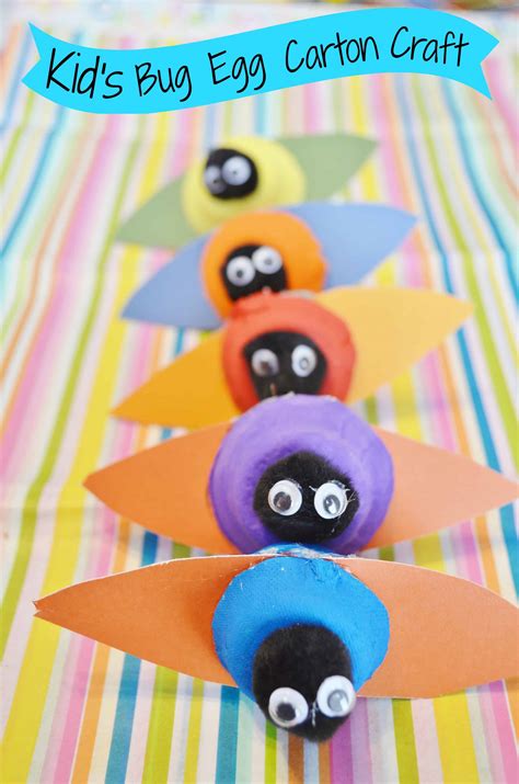 Egg Carton Bug Spring Craft For Kids