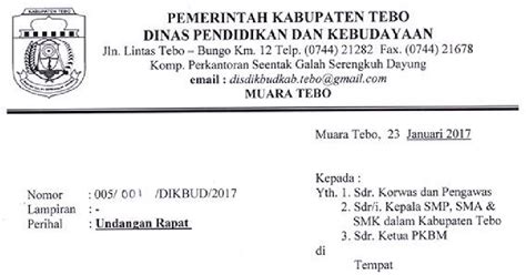 Jangan lupa di bagian akhir. Contoh Surat Undangan Dinas Semi Block Style