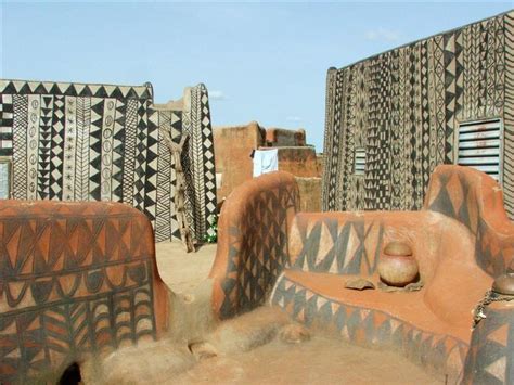 Decorated Mud Houses Of Tiebele Burkina Faso