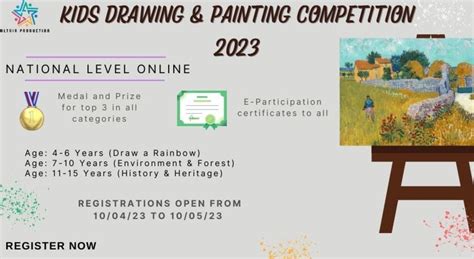 National Level Online Drawing Competition For Kids
