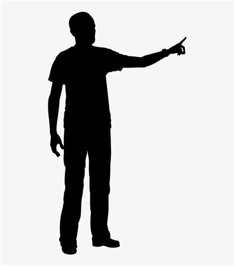 Download Person Pointing Silhouette Transparent Png Download Seekpng
