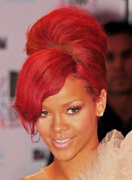 Rihanna French Twist Rihanna Hairstyles Short Red Hair Red Hair