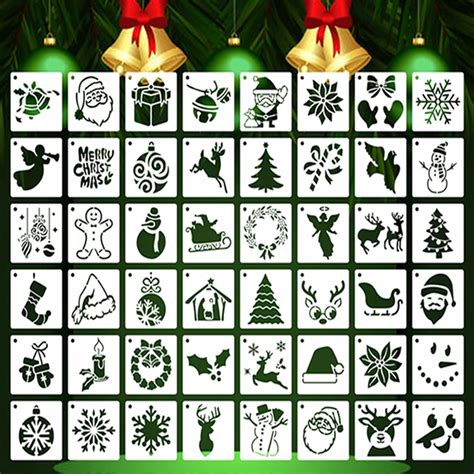 Winmany 48pcs Stencil Template For Painting Christmas