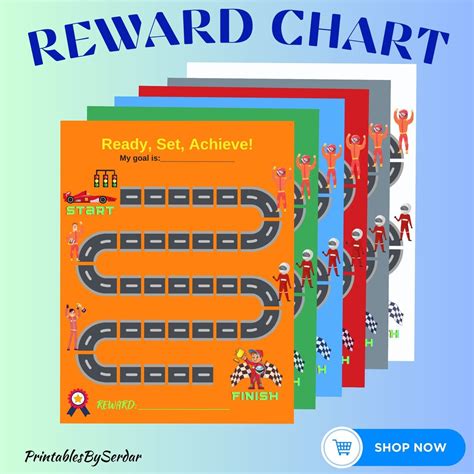 Reward Chart For Kids Printable F1 Themed Reward Chart Kids Reward