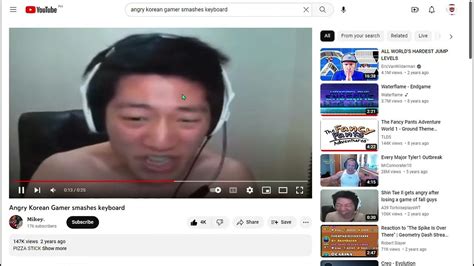 Angry Korean Gamer Smashes Keyboard Meme Youtube