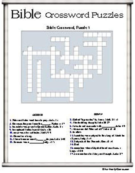 Bible Crossword Puzzles Clues Include Bible Verse Locations Etsy