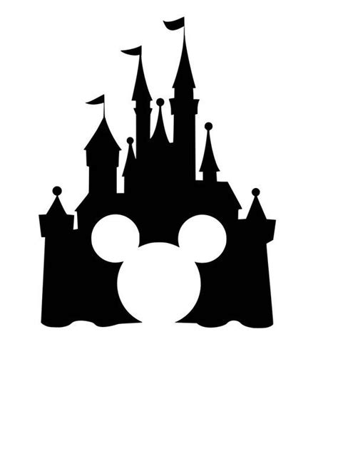Disney Castle with Mickey Ears Cutout Iron On| Heat Transfer Vinyl for