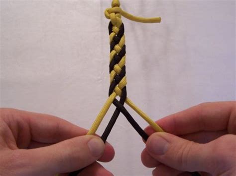 4 strand round braid paracord. T. J. Potter, Sling Maker - Instructions for a 4-strand Flat Braid #1 | Paracord braids ...