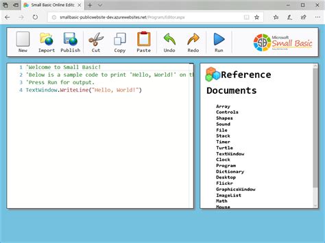 By roosi80 in circuits software. 「Small Basic」がWebでも動作 ～"Small Basic Online"がパブリックプレビュー - 窓の杜