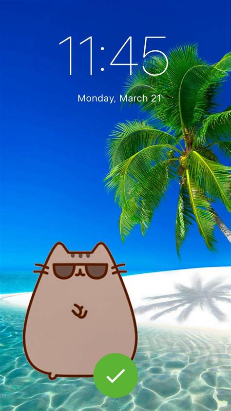 Awesome Kawaii Iphone Summer Pusheen Cat Wallpaper Photos